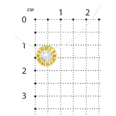 Колье из золочёного серебра с фианитом (на леске) Л4022лз
