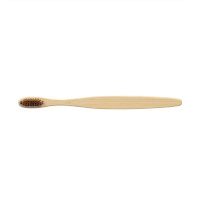 Зубная щетка бамбуковая средняя в коробке, коричневая