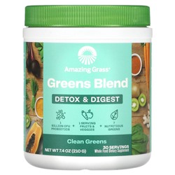 Amazing Grass, Green Superfood, детоксикация и поддержка пищеварения,210 г (7,4 унции)