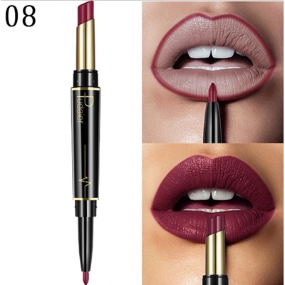 Матовая помада + карандаш подводка 2-в-1 Pudaier Duo Matte Lipstic (08)