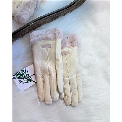 Перчатки Fashion Gloves с меховой опушкой/эко кожа