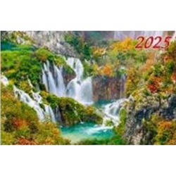 Календарь квартальный 2025 г. 3 спирали 310х680 мм "Водопад на реке" КБ03-25 Атберг