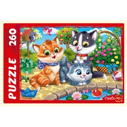 Puzzle  260 элементов "Забавные котики №4" (П260-7190)