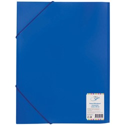 Папка на резинке OfficeSpace-324 синяя 0,50мм уп5 арт.1005-028-2