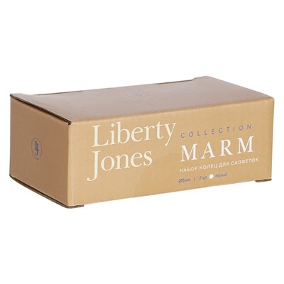 Набор колец для салфеток Liberty Jones Marm, белый мрамор, d=5 см, 2 шт