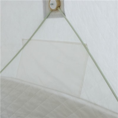 Палатка зимняя куб "СЛЕДОПЫТ" Premium, 1.8 х 1.8 м, 3-х местная, 3 слоя, цвет белый/олива