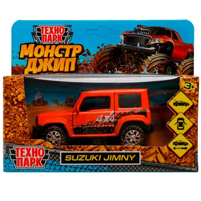 Модель JIMNY-12MUD-OG SUZUKI JIMNY 11,5 см оранж Технопарк в коробке /72/ в Самаре