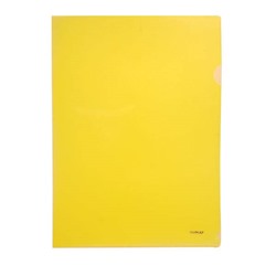 Папка-уголок STANGER А4, прозрачный пластик 200 мкм, желтая