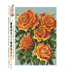 Рисунок на канве МАТРЕНИН ПОСАД арт.37х49 - 1314 Желтые розы, композиция