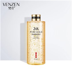 VENZEN  Тонер для лица 24K PURE GOLD с Никотинамидом ЗОЛОТО 24К  300мл  (FZ-15551)