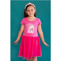 Платье 22763 Barbie кор. рукав розовый/110