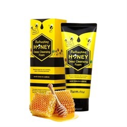 Пенка для умывания Farm Stay Honey Refreshing Deep Cleansing Foam 180ml с мёдом