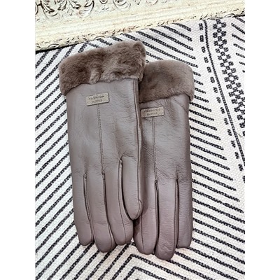 Перчатки Fashion Gloves с меховой опушкой/эко кожа