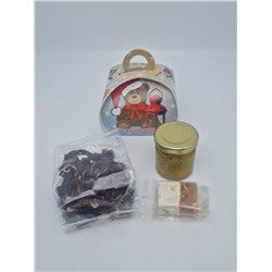 92 Подарочный набор  «Новогодний сундучок» (чай каркаде, варенье, мальбан)