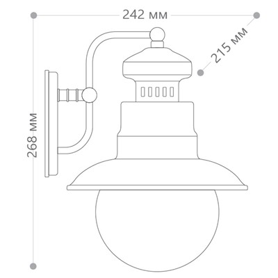 Светильник садово-парковый Feron PL571, IP44, E27, 60 Вт, 215х242х268 мм, цвет чёрный