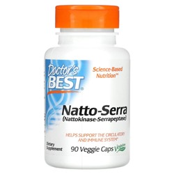 Doctor's Best, Натто-Серра, 90 вегетарианских капсул