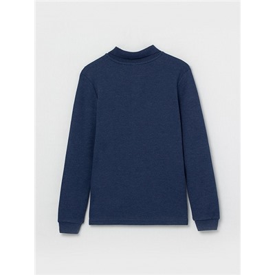 CWJB 63159-15 Рубашка-поло для мальчика,темно-синий меланж