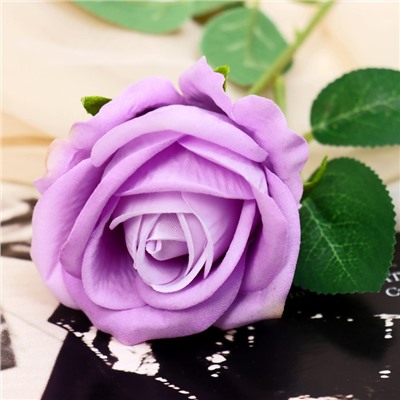 Цветы искусственные "Роза обаяние" 6х46 см, сиреневый