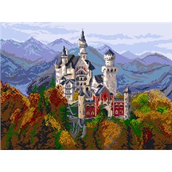 Рисунок на канве МАТРЕНИН ПОСАД арт.37х49 - 1898 Замок в Баварии