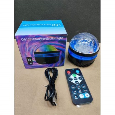 Проектор Q6 светодиодный с пультом ДУ LED 3 Вт USB 10 х 9 х 8 см