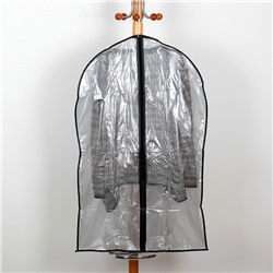 Чехол для одежды Доляна, 60×90 см, PEVA, цвет серый прозрачный