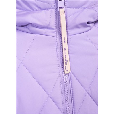 Куртка фиолетовая стеганая с капюшоном