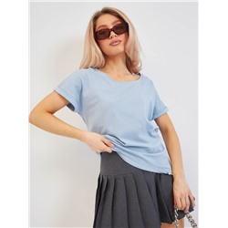 футболка женская пастельно-голубой