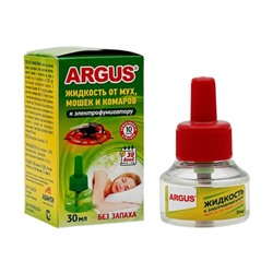 Жидкость для фумигатора "ARGUS" от мух, мошек, комаров, 300ч защиты, без запаха