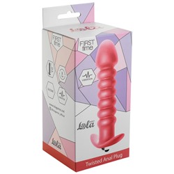 Анальная пробка с вибрацией Twisted Anal Plug Pink (Батарейки ААА) 5007-01lola