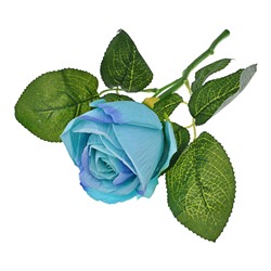TCV009-03 Искусственный цветок Роза, 29х7см, цвет голубой