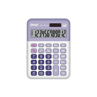 Калькулятор Uniel UD-152VL сиренев.