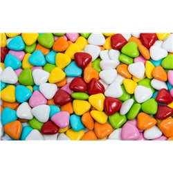 Шоколадные сердечки в цветной глазури 500гр
