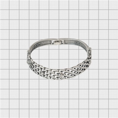 "Зафира" браслет в серебряном покрытии из коллекции "Форсаж" от Jenavi с замком пряжка