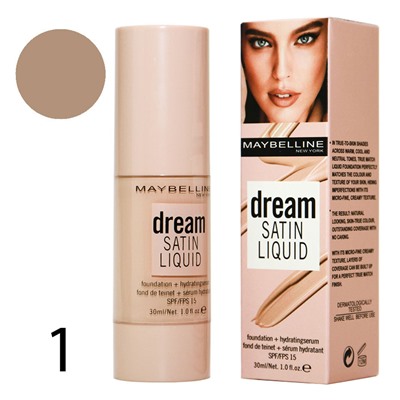 Тональный крем Maybelline Dream Satin Liquid, 30 ml (все номера 6шт)