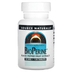 Source Naturals, BioPerine, 10 мг, 120 таблеток