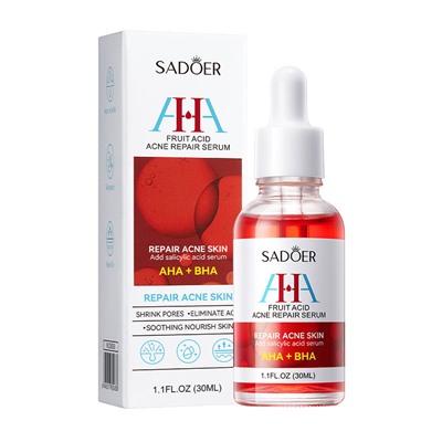 Сыворотка для лица с фруктовыми кислотами SADOER Fruit Acid Repair Serum AHA+BHA, 30 мл