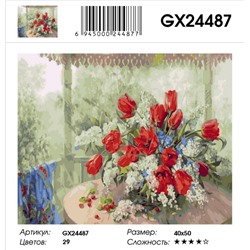 Картина по номерам на подрамнике GХ24487, Дандорф Ольга, маки и сирень
