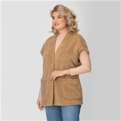 ЖИЛЕТ ЖЕНСКИЙ CAMEL WOOL ЦВЕТ КЕМЕЛ