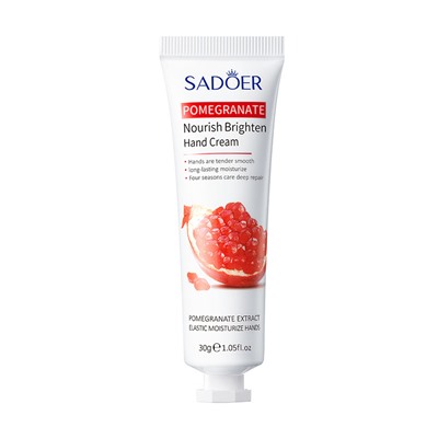 Увлажняющий крем для рук с экстрактом граната SADOER Pomegranate Nourish Brighten Hand Cream, 30 гр