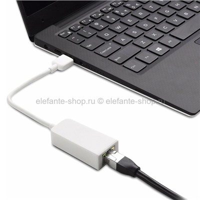 Переходник SELENGA USB-LAN White (UM)