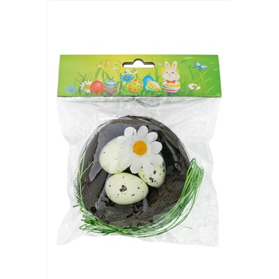 Пасхальный декор 9,5 см "Яйца в гнезде" SF-5017, №3