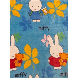 Плед детский микрофибра ЗАЙЧИК MIFFY С МИШКОЙ 110х110