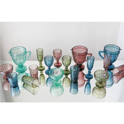 Набор бокалов из стекла для шампанского Magistro «Ла-Манш», 160 мл, 7×20 см, 2 шт, цвет синий