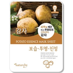Противоотечная тканевая маска для лица с экстрактом картофеля Natureby Potato Essence Mask Sheet, 23гр