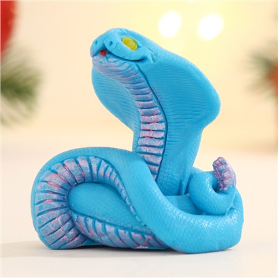 Фигурное мыло "Змея Кобрюша" синее, 40г