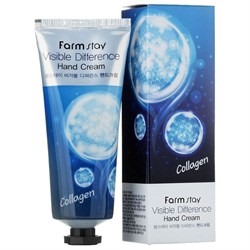 Крем для рук Farm Stay Visible Difference Hand Cream Collagen 100ml с коллагеном