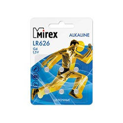 Батарейка Mirex AG4/LR626 арт.23702-LR626-E6 блистер (цена за 1 шт.)
