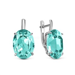 Серьги из серебра с кристаллами Swarovski родированные 925 пробы 0025c-263