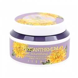 [Истекающий срок годности] Крем для лица Jigott питательный с экстрактом хризантемы - Chrysanthemum Flower Nourishing Cream, 100 мл