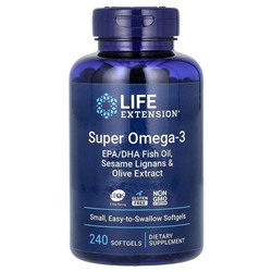 Life Extension, супер омега-3, 240 капсул